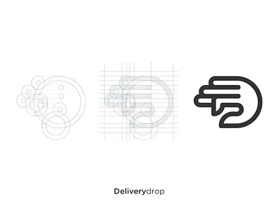 Deliverydrop Brand Mark brand development brand identity brand identity guidelines brand mark branding corporate identity fast delivery geometric logos logo design minimalistic logos trademark wing hand