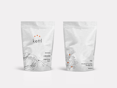 Kettl Packaging branding illustrations japanese tea packaging tea volcano