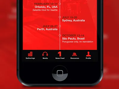 Events timeline app event registration iphone timeline