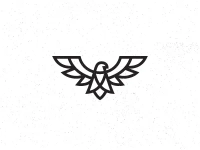 Eagle bird eagle kakha kakhadzen line logo mark symbol