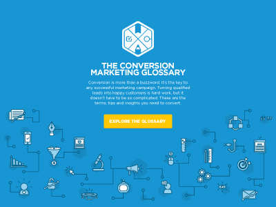 Conversion Marketing Glossary design glossary icons illustration marketing