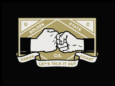 Talk It Out V. II badge cross gangster hands lockup prayer rap rosary tattoo