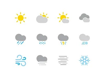 Weather Icons cloud fog icons lightning rain snow sun weather wind