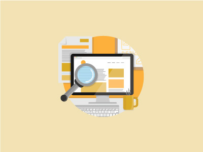 Design Process - Step 1 design discovery icon illustration process research