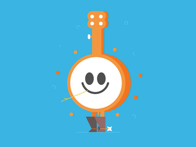 Banned Jo banjo character clawhammer vector