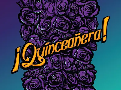 Quinceanera Lettering illustration lettering typography vector