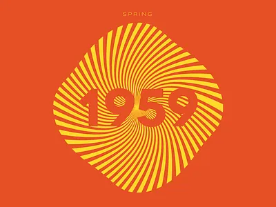 Spring 1959 1959 retro spring typography vector