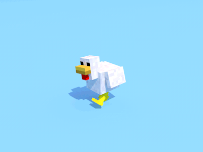 c4d-minecraft chicken c4d chicken gif minecraft