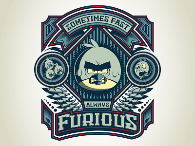 Always Furious angry angry birds bird graphic illustration obey pig red the blues vector