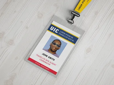 Lanyard Badge Mockup badge badge mockup branding corporate id card lanyard medical mock up