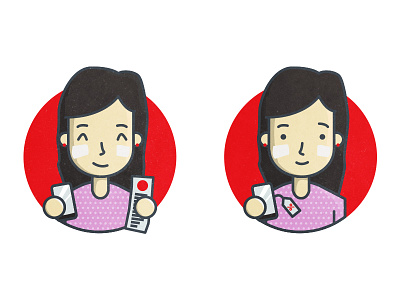 Thanaka asian character cute female flat myanmar pattern thanaka woman yangon