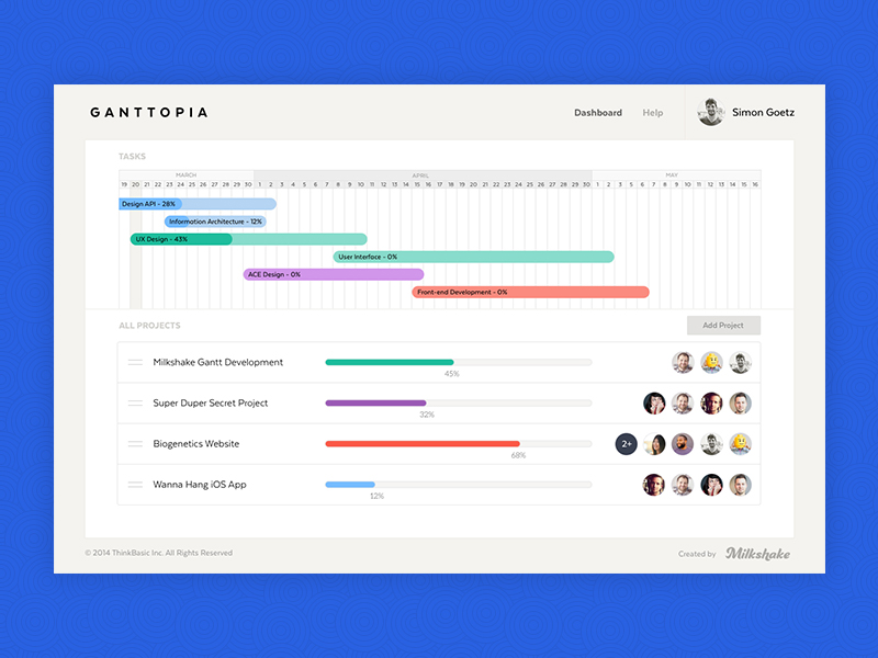 Ganttopia design gantt product ui ux