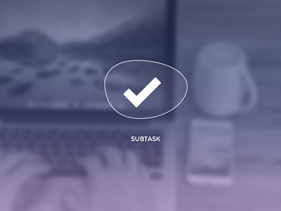 Subtask Logo lists logo purple shapes subtask tasks