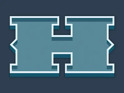 H in Henry font h letter lettering type typeface typography vectorized