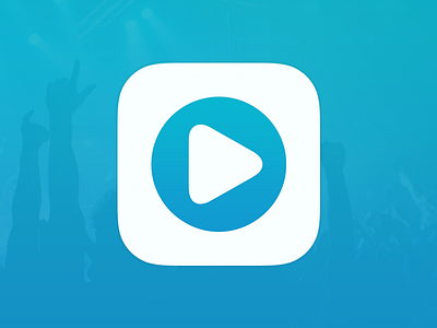 Audiobox Icon blue icon ios minimalist music play player ui ux