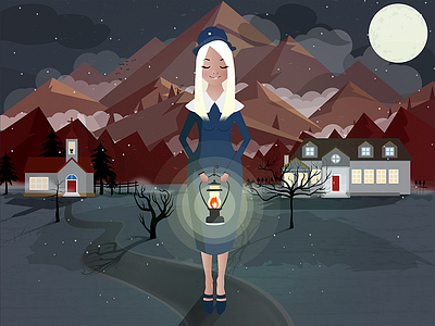Cassie girl gloom house lantern mountain
