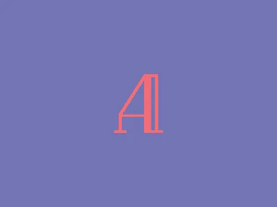 An A. a cap display drop font letterform typeface