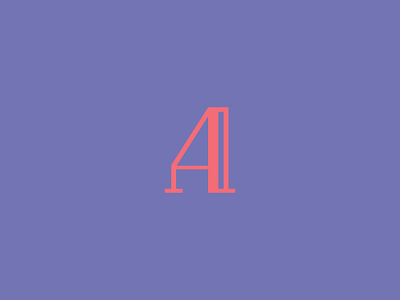 An A. a cap display drop font letterform typeface
