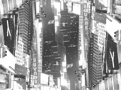 NYC Times Square bw city nyc photography