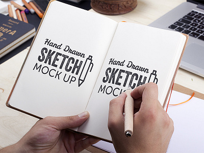 Freebie: Hand-Drawn Sketch Mock-Up 2 free freebie mock up mockup photo pixelbuddha sketch template