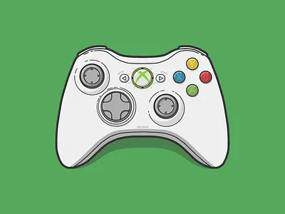Xbox 360 Controller 360 controller halo illustration vector video games xbox