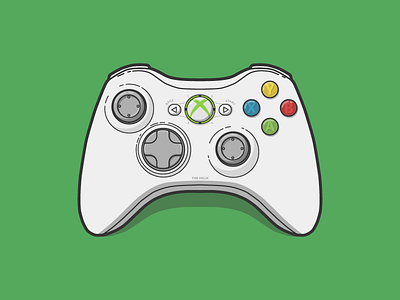 Xbox 360 Controller 360 controller halo illustration vector video games xbox