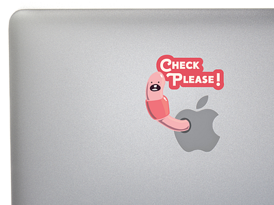 Check Please Sticker adventure time final sticker worm