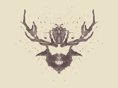 Hannibal Rorschach Test cannibal design hannibal heart horns illustration mask rorschach splatter stain surreal test