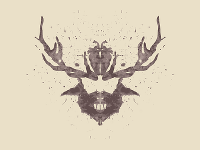 Hannibal Rorschach Test cannibal design hannibal heart horns illustration mask rorschach splatter stain surreal test