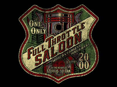 FST One & Only Crest brand crest illustration lettering logo motorcycle retro texture type typography vintage