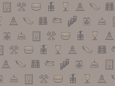 Grand Budapest Hotel Icons funicular gold grand budapest hotel hotel icons key linework luggage wes anderson