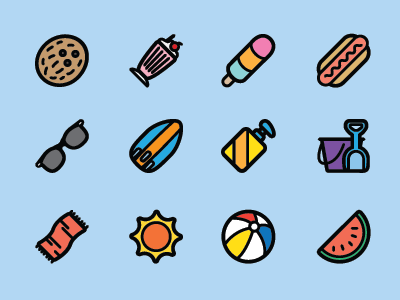 Summercons beach hot dog icon icondesign summer vacation