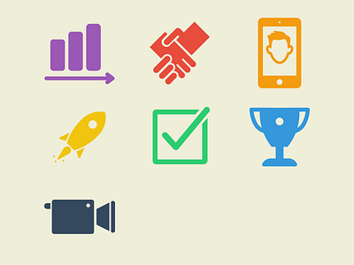 Icons for landing page icons illustration landing page