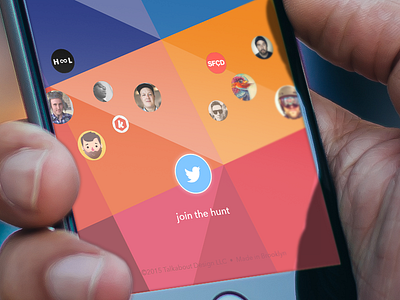 Design Hunt: Join the hunt colors design hunt dribbble ios iphone mobile sign up splash twitter ui ux