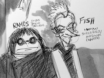 Ramos and Fish sketchbook