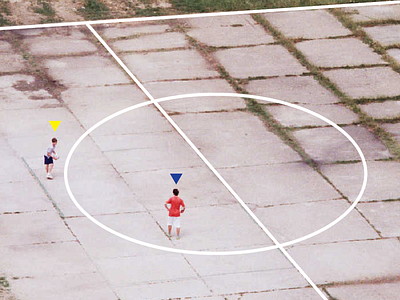 combinophy.3 analog ball combinophy concrete football illustration mixed