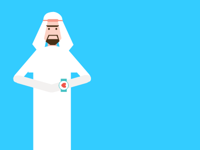 Shiekh Tryout arab character flat middle east minimal shiekh