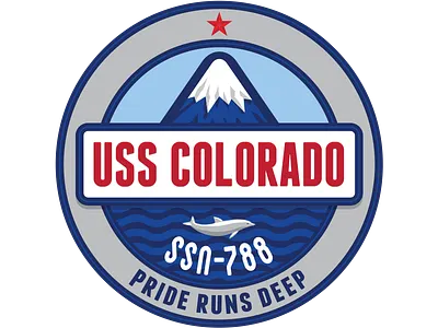 USS Colorado Crest badge colorado crest dolphin mountain navy submarine