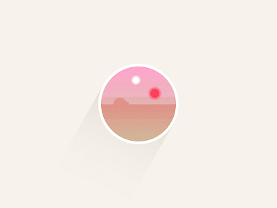 Tatooine badge desert icon luke skywalker pastel planet star wars sun tatooine