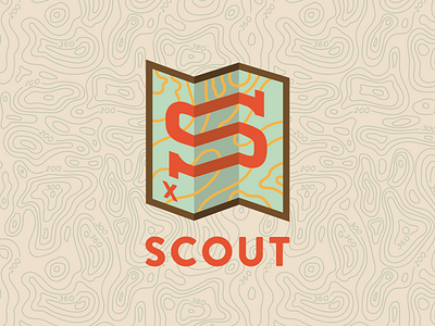 Scout branding identity illustration logo map mark topography type typography