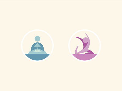 Yoga circle design flat illustration illustrator mark stylized vector yoga