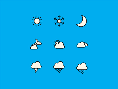 Weather Underground Set design flat illustration illustrator mark stylized vector weather weather underground wu