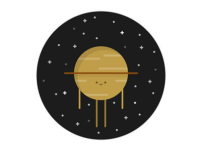 The Saturn character cute planet saturn