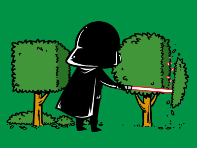Part Time Job 021 - Gardening chow hon lam comic darth vader funny jobs lightsaber lol movie parody part time job pop culture star wars