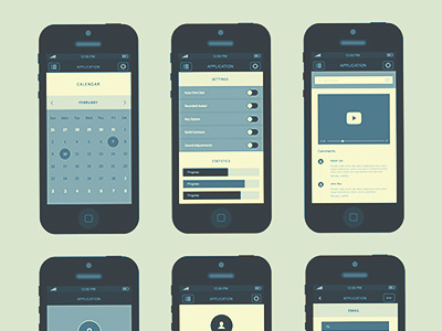 iPhone App Wireframe Kit – Vol.2 app ui app wireframes iphone app wireframes wireframe wireframes wireframes psd