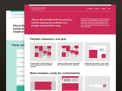 The Artificial Framework framework layout modular web