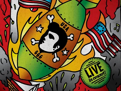 Elvis Bomb bomb concert elvis illustration music poster rock rock n roll