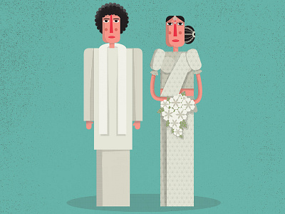 Bride & Groom illustration