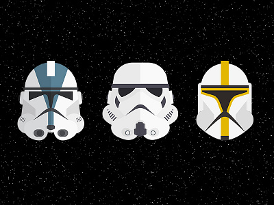 Stormtroopers clean fan art illustration modern sci fi star wars symmetry vector illustrations