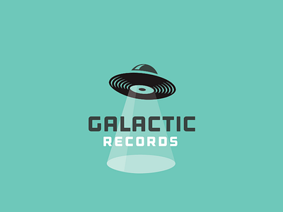 Galactic Records alien art design galactic identity logo logotype mark music records symbol ufo